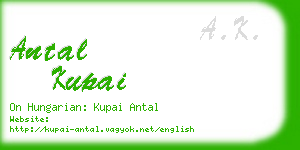 antal kupai business card